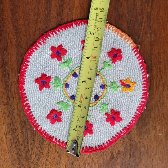 Colourful Embroidered Trivet/Coasters Set - Picture 9 of 15